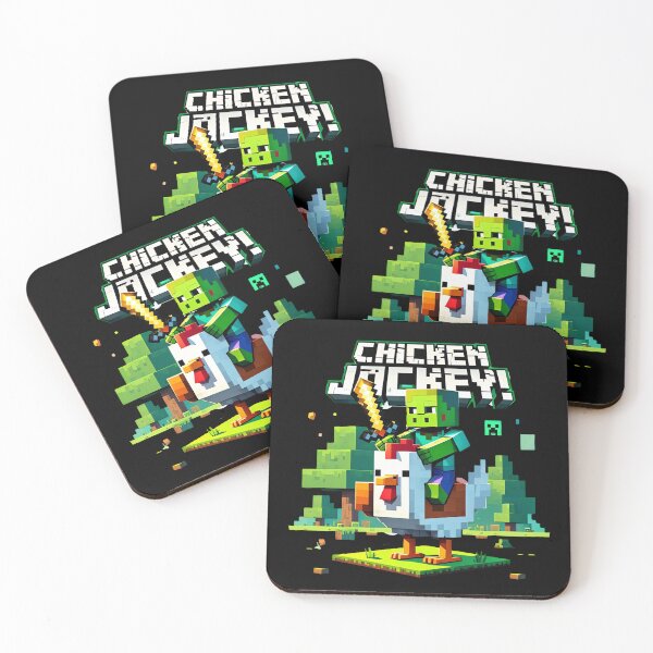 Item preview,  Funny Chicken-Jockey Zombie Pixel Art Gamer For Boys Kids   designed and sold by BrightNook.