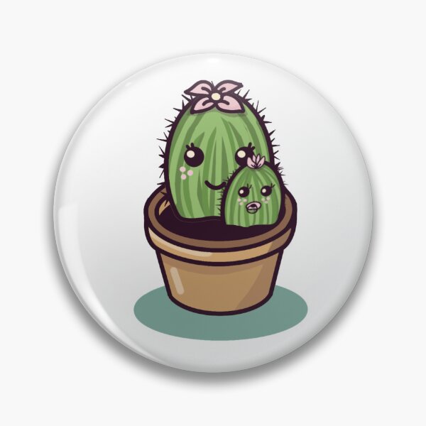 Item preview, Cute cactus with baby cactus and flower designed and sold by LSVdesign.