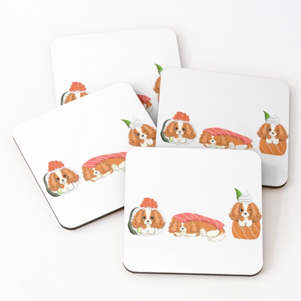 Item preview, Kawaii Cavalier King Charles Sushi Cuteness designed and sold by daphsam.