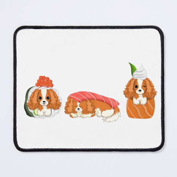 Item preview, Kawaii Cavalier King Charles Sushi Cuteness designed and sold by daphsam.