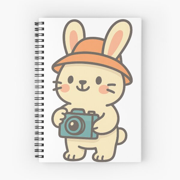 Item preview, Cute cartoon bunny taking photos with camera designed and sold by ImagineCorner.