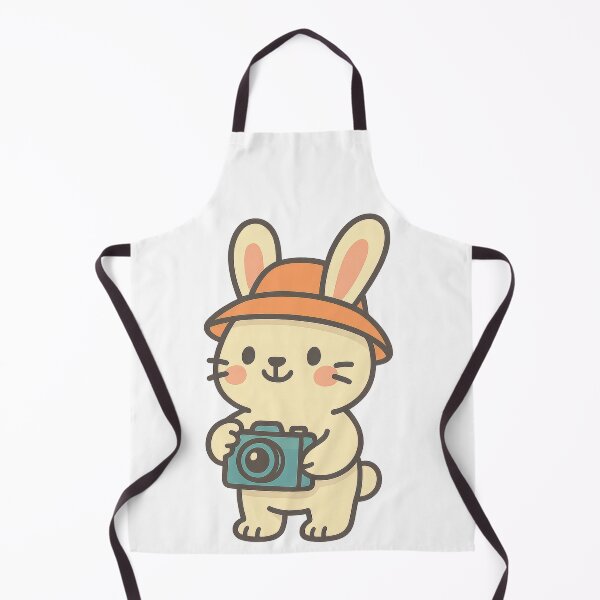 Item preview, Cute cartoon bunny taking photos with camera designed and sold by ImagineCorner.