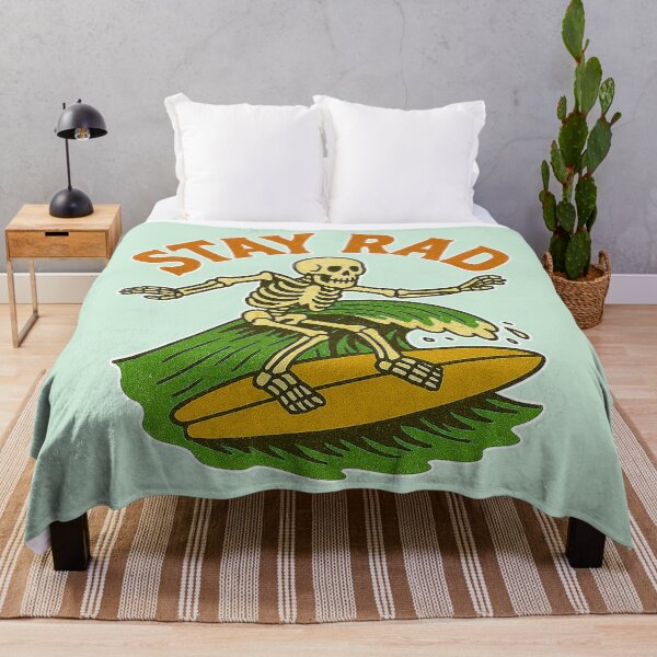 Item preview, Stay Rad Surfing Skeleton designed and sold by zzz888.