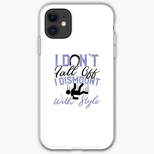 Savvy Turtle Funny Horse Riding for Women Dismount with Style iPhone Soft Case