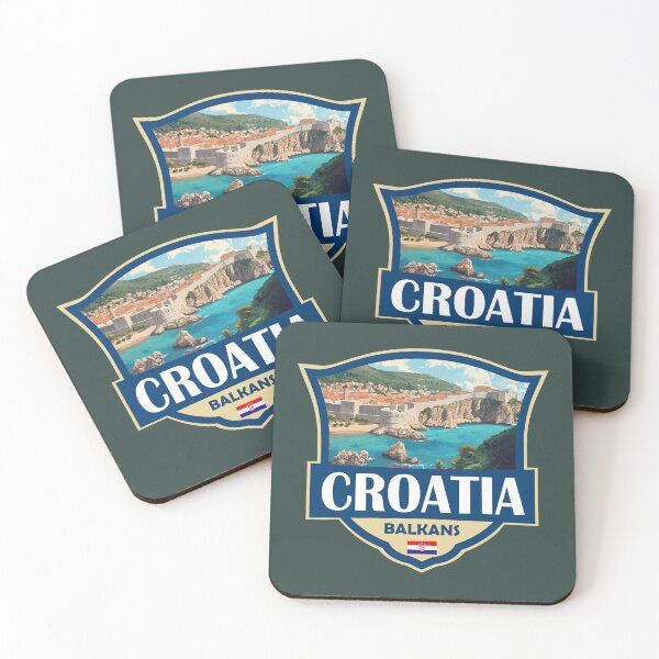 Item preview, Croatia Illustration Retro Badge designed and sold by KrisSidDesigns.