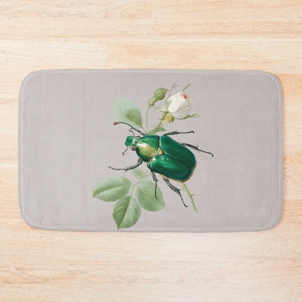 Item preview, Shiny Metallic Beetle Resting on Blooming Roses designed and sold by Anastasiia Yurevych.