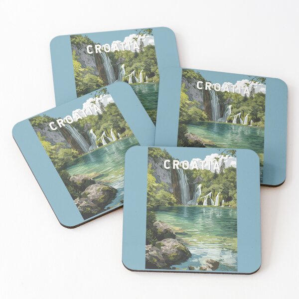 Item preview, Croatia Illustration Travel Art Vintage designed and sold by KrisSidDesigns.