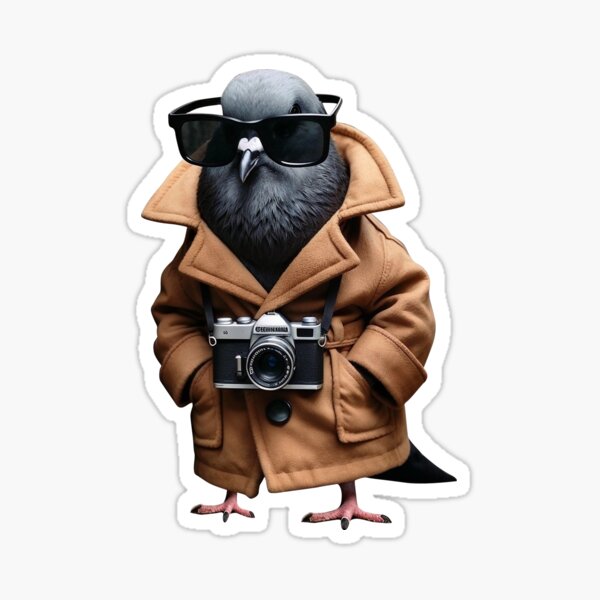 Item preview, Sticker Spijuniro Golubiro. Animal meme. designed and sold by KotVandal.