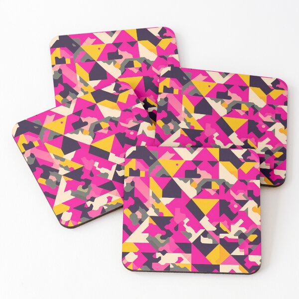 Item preview, Maximalist Pink & Yellow Geometric Pattern - Bold Abstract Design for Modern Decor designed and sold by JohnnyVillas.