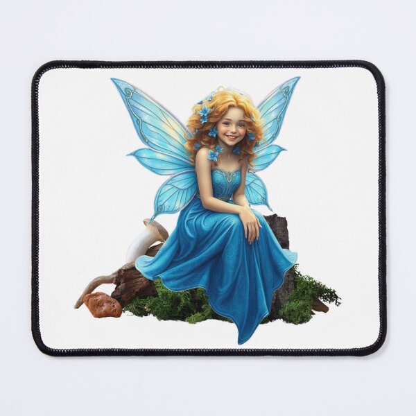 Item preview, Hada de las campanillas azules sentada en el musgo designed and sold by Agnes-Creative.