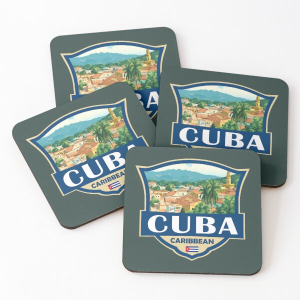 Item preview, Cuba Illustration Retro Badge designed and sold by KrisSidDesigns.