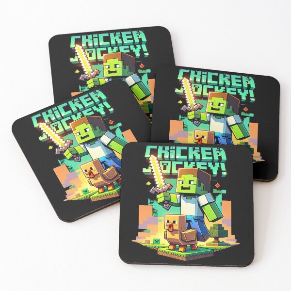 Item preview, Funny Chicken-Jockey Zombie Pixel Art Gamer For Boys Kids   designed and sold by BrightNook.