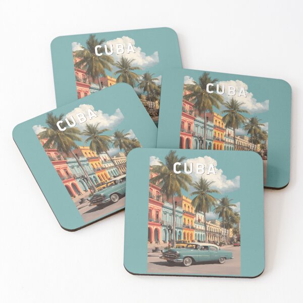 Item preview, Cuba Illustration Travel Art Vintage designed and sold by KrisSidDesigns.