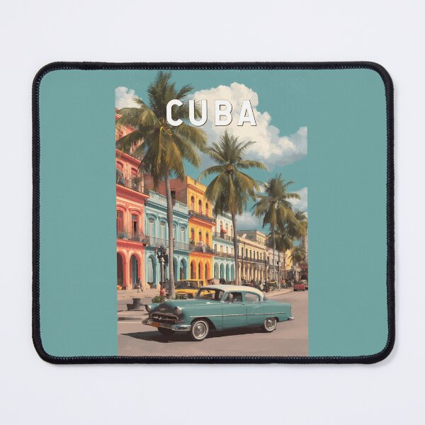Item preview, Cuba Illustration Travel Art Vintage designed and sold by KrisSidDesigns.