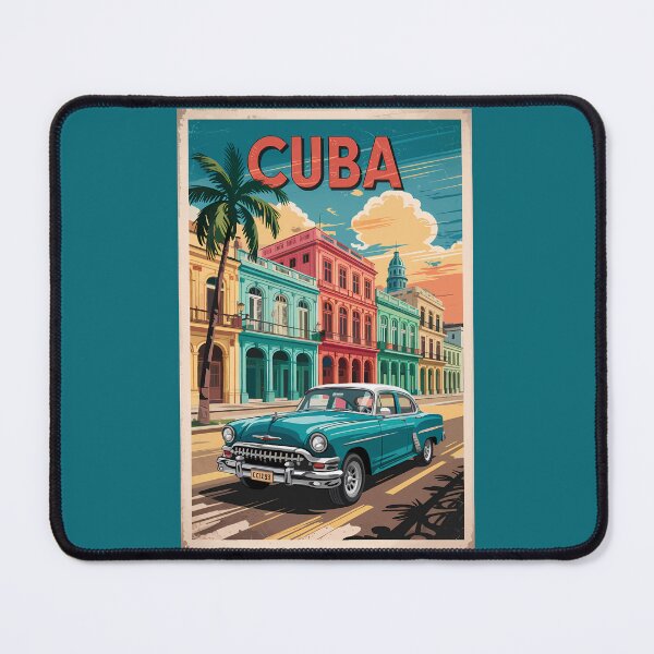 Item preview, Cuba Classic Car Illustration Travel Art Vintage designed and sold by KrisSidDesigns.