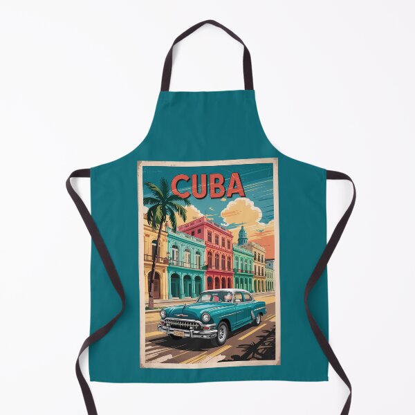 Item preview, Cuba Classic Car Illustration Travel Art Vintage designed and sold by KrisSidDesigns.