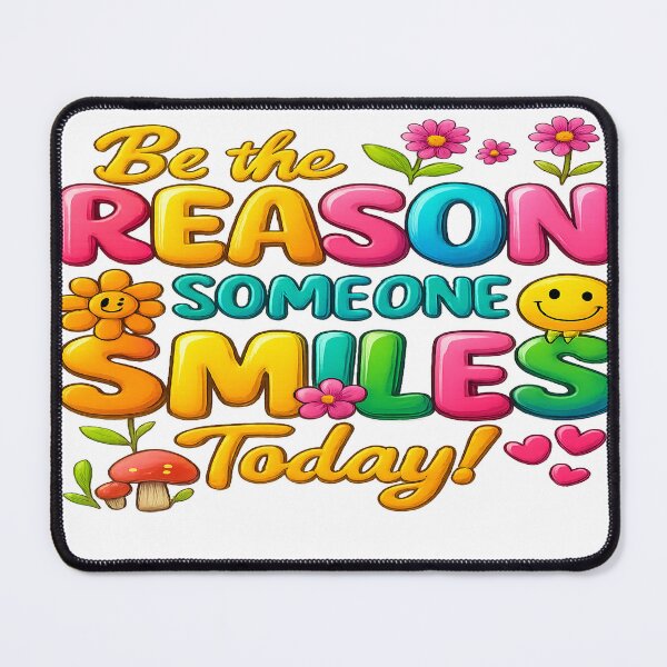 Item preview, Be the Reason Someone Smiles Today – Uplifting Handlettered Quote designed and sold by SoulPrints by Beata.