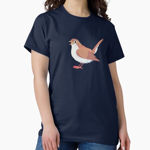 Item preview, Nightingale bird singing melodiously on a white background designed and sold by duxpavlic.