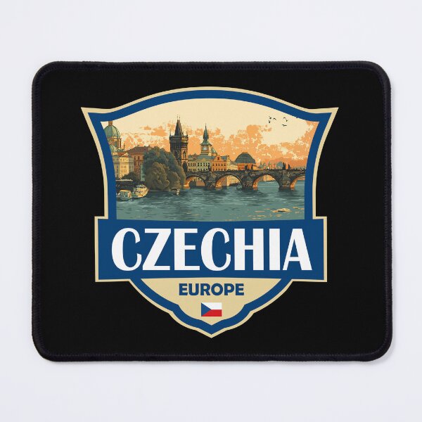 Item preview, Czech Republic Illustration Retro Badge designed and sold by KrisSidDesigns.