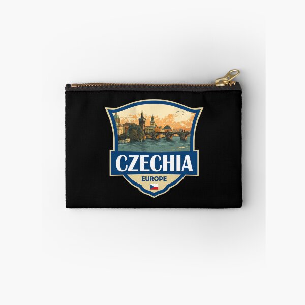 Artikelvorschau, Tschechische Republik Illustration Retro-Abzeichen entworfen und verkauft von KrisSidDesigns.