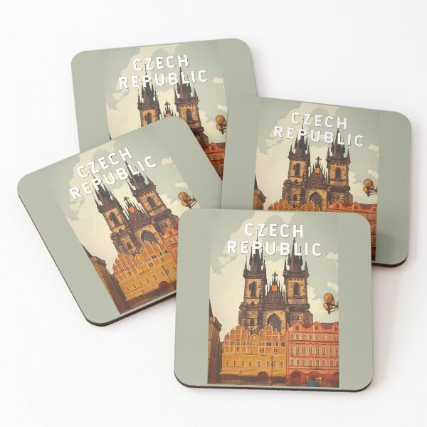 Item preview, Czech Republic Illustration Travel Art Vintage designed and sold by KrisSidDesigns.