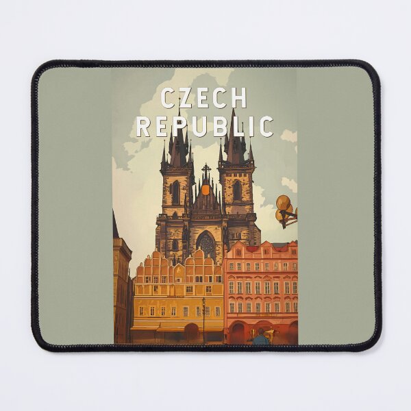 Item preview, Czech Republic Illustration Travel Art Vintage designed and sold by KrisSidDesigns.