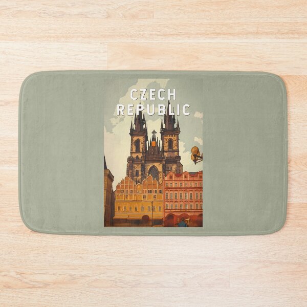 Item preview, Czech Republic Illustration Travel Art Vintage designed and sold by KrisSidDesigns.