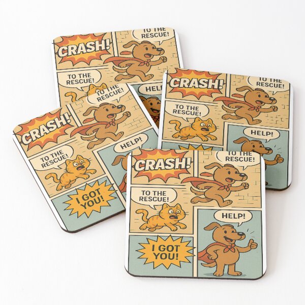 Item preview, Comic Dog Hero designed and sold by PastimeMastery.