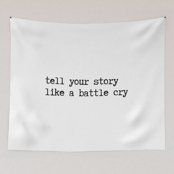 Item preview, Warrior's Tale | Vintage Typewriter Quote | Storyteller Strength Art designed and sold by TextMuse.