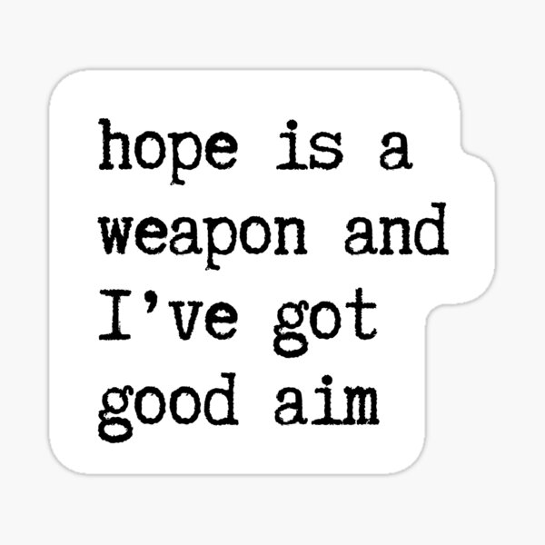 Item preview, Armed With Hope | Vintage Typewriter Quote | Optimist Warrior Gift designed and sold by TextMuse.
