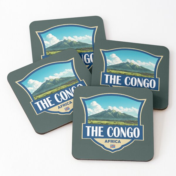 Item preview, Democratic Republic of the Congo Illustration Retro Badge designed and sold by KrisSidDesigns.