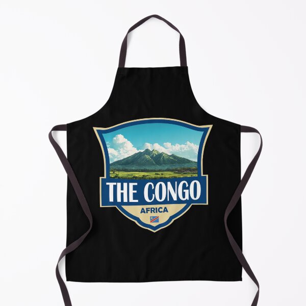 Item preview, Democratic Republic of the Congo Illustration Retro Badge designed and sold by KrisSidDesigns.