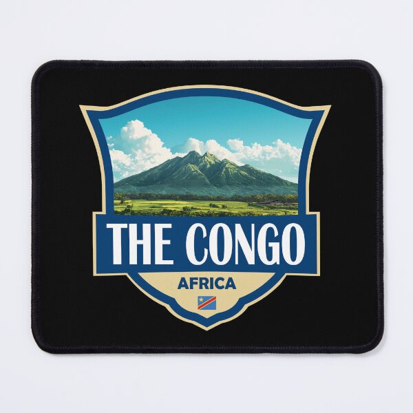 Item preview, Democratic Republic of the Congo Illustration Retro Badge designed and sold by KrisSidDesigns.