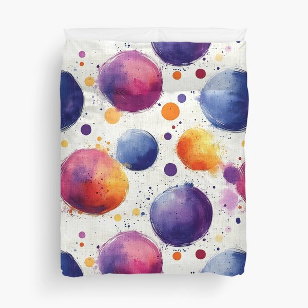 Item preview, Abstract Watercolor Circles – Blue, Pink & Purple Pattern designed and sold by SylvieVibes.