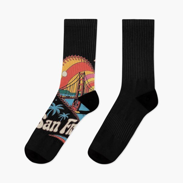 Item preview, San Francisco Retro Heart Golden Gate Bridge Sunset Art designed and sold by love3617.