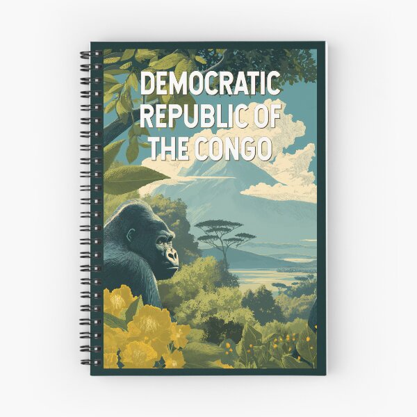 Item preview, Democratic Republic of the Congo Illustration Travel Art Vintage designed and sold by KrisSidDesigns.