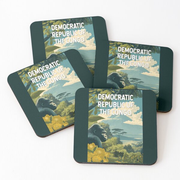 Item preview, Democratic Republic of the Congo Illustration Travel Art Vintage designed and sold by KrisSidDesigns.
