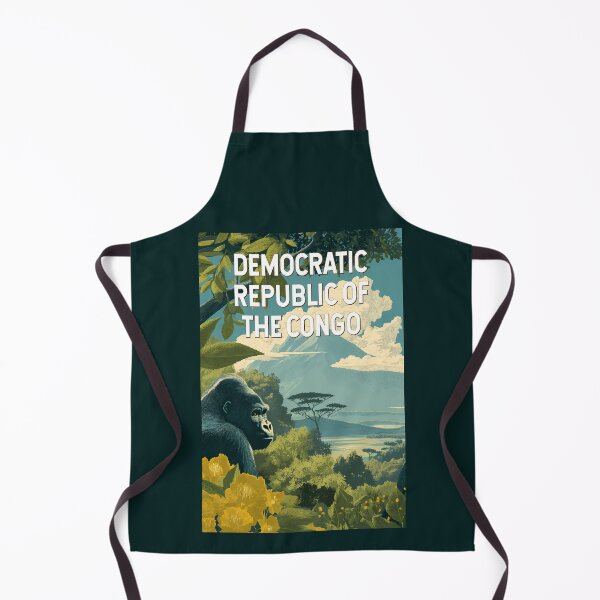 Item preview, Democratic Republic of the Congo Illustration Travel Art Vintage designed and sold by KrisSidDesigns.