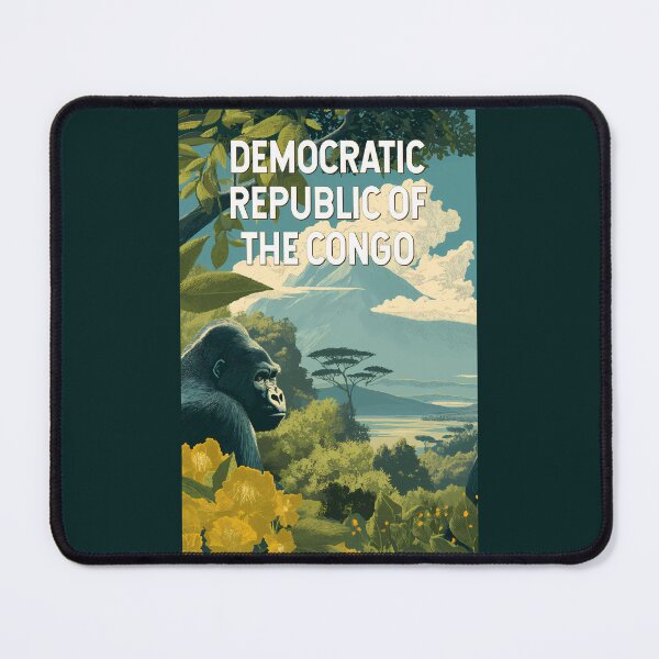 Item preview, Democratic Republic of the Congo Illustration Travel Art Vintage designed and sold by KrisSidDesigns.