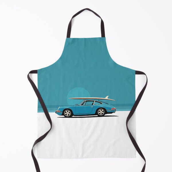 Item preview, Vintage Blue Porsche 911 964 summer surfs up illustration designed and sold by blackdogshop.