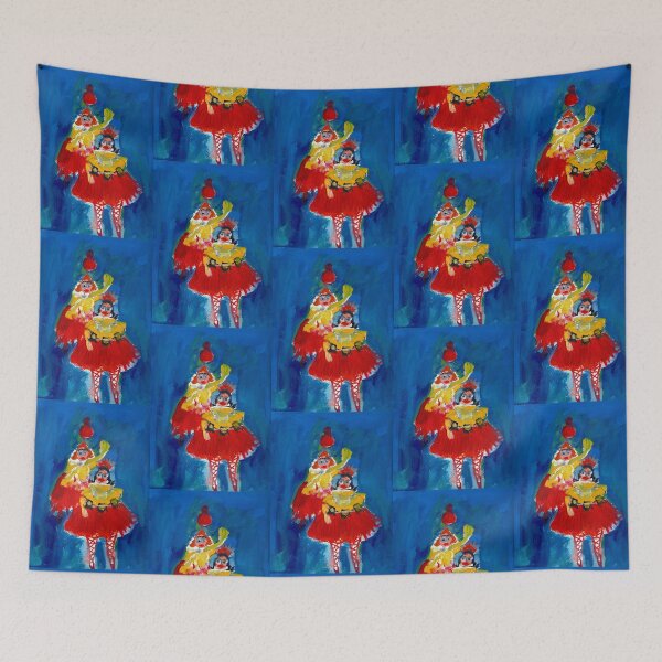 Item preview, Folk art Girls Katie Pfeiffer designed and sold by Kater.