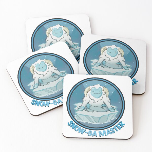 Item preview, Snowga Master Yeti Sticker - Cute Meditation Pun designed and sold by Gigglefactory.