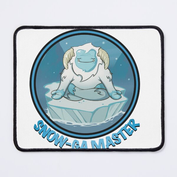 Item preview, Snowga Master Yeti Sticker - Cute Meditation Pun designed and sold by Gigglefactory.