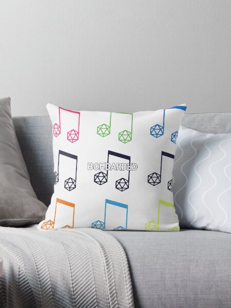 bomBARDed Color Logos Throw Pillow
