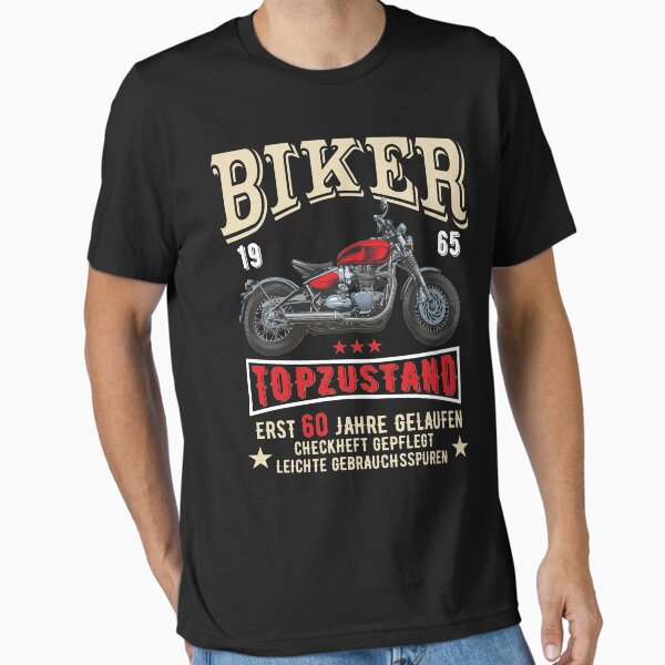 Item preview, 60th birthday biker 1965 gift funny bobber motorcycle designed and sold by BikerShirts24.