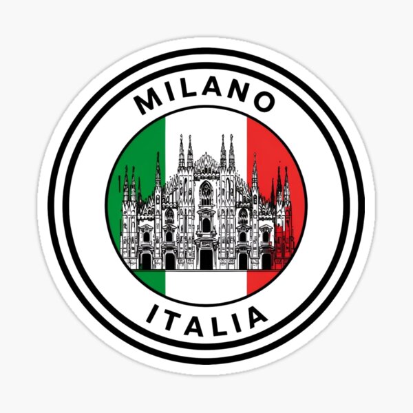 Item preview, Milano Italia Travel Souvenir Italiano Flag Sticker Milan Italy Badge  designed and sold by Beenn.