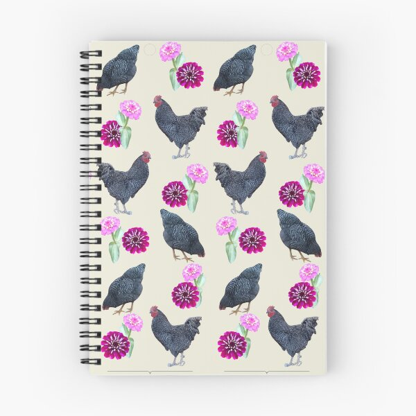 Item preview, Rooster and Hen with Zinnias  designed and sold by SimpleatHeart.
