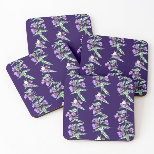 Item preview, Elegant lungwort flowers primrose , vertical stripes of flowers designed and sold by Olga Matskevich.