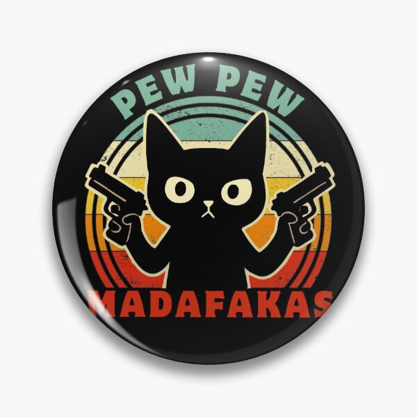 Item preview, Pew Pew Crazy Cat Madafakas - Retro  designed and sold by FarieArt.