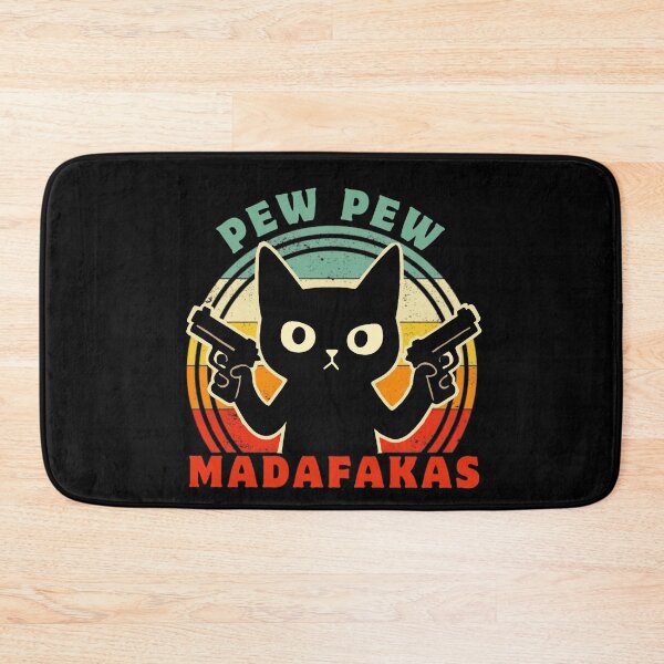 Item preview, Pew Pew Crazy Cat Madafakas - Retro  designed and sold by FarieArt.